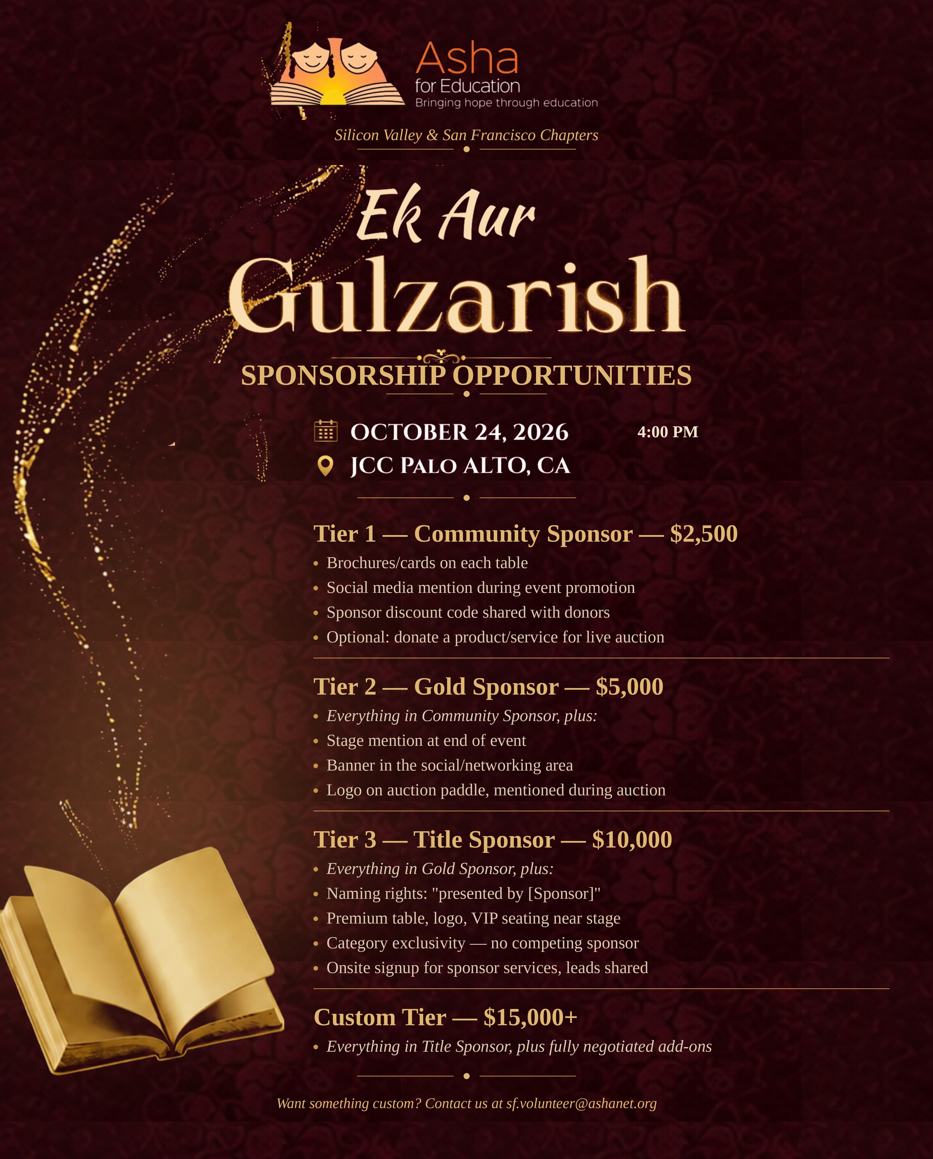 Gulzarish 2026 sponsorship - be a partner in change
